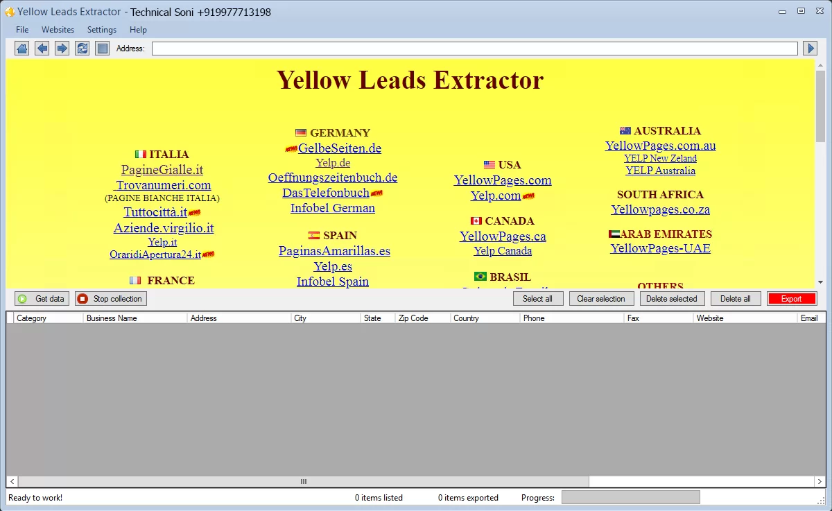 Yellow Leads Extractor