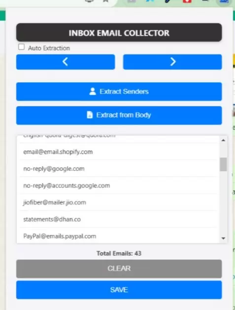 Inbox Email Collector