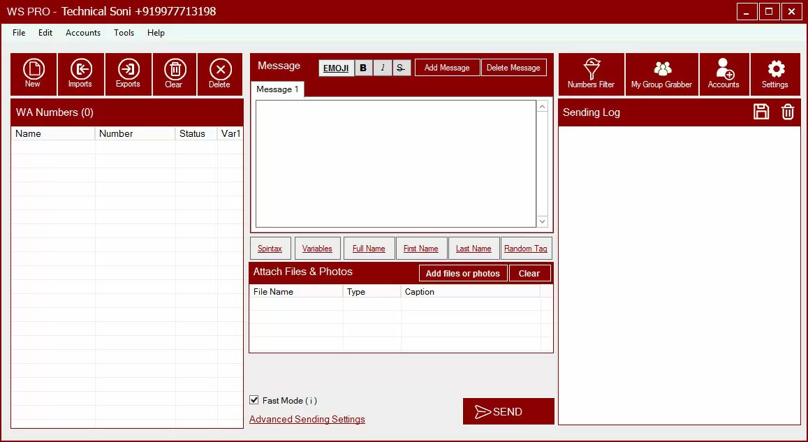 WSToolPro  Bulk WhatsApp Sender